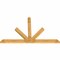 Ekena Millwork Saratoga Rough Sawn Timber Gable Bracket, Western Red Cedar, 108"W x 68"H x 4"D x 6"F, 15/12 Pitch GBW108X68X0406SAR00RWR - alternate 5